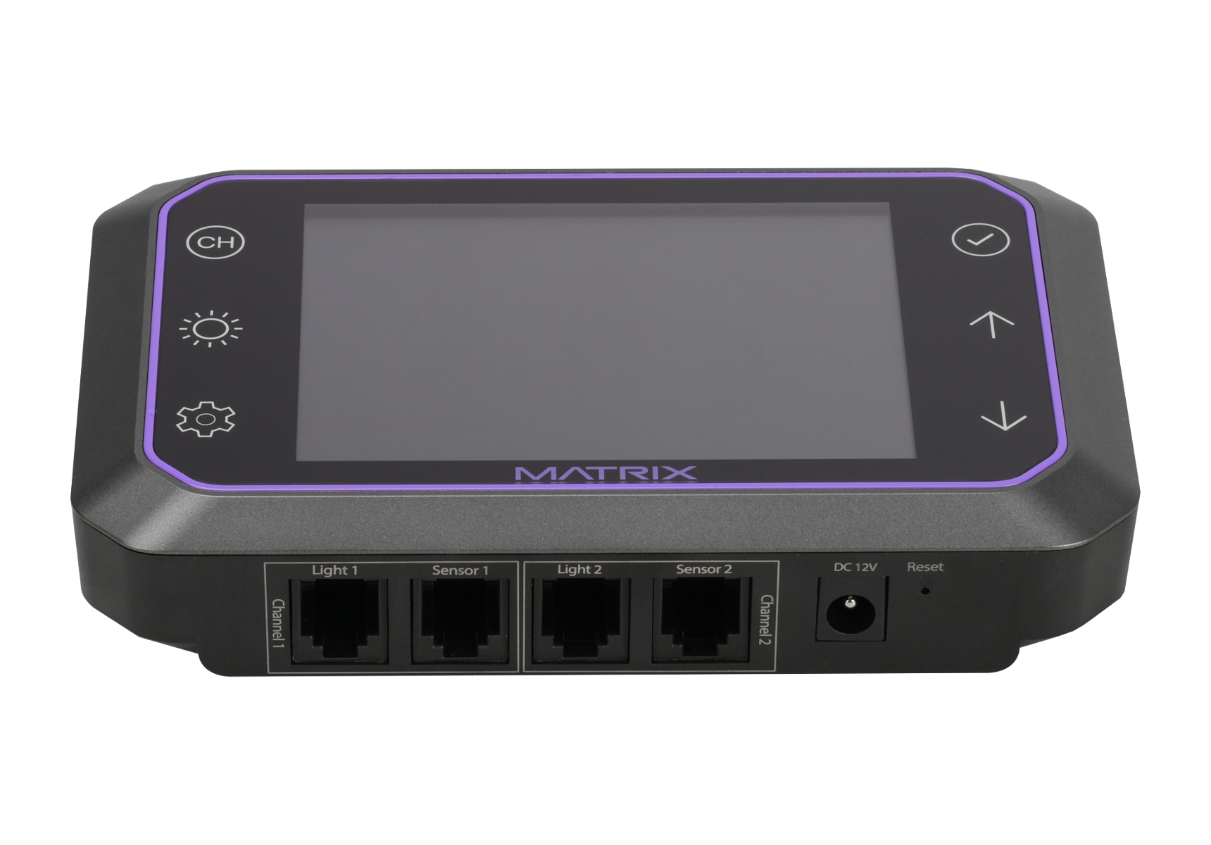 Matrix MC2 Controller rear view with Light, Sensor, and DC 12V ports