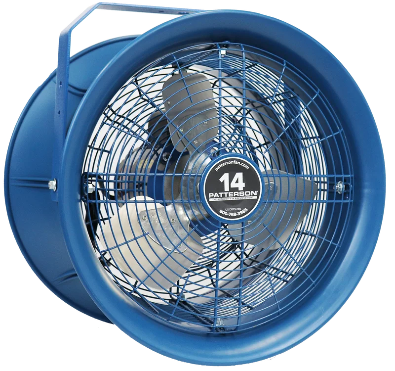 Patterson 14 inch high-velocity fan on yoke mount