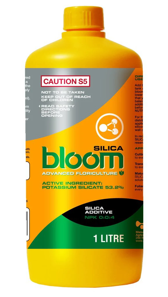 Bloom Yellow Bottles Silica — 53.2% potassium silicate additive